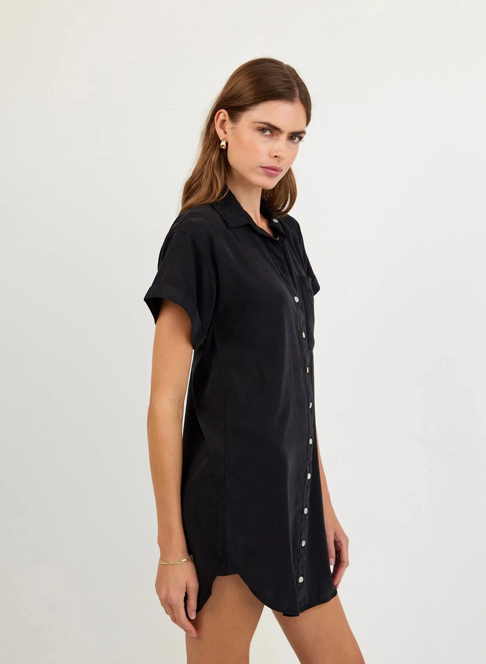 ROLL SLEEVE POCKET SHIRT DRESS Dress BELLA DAHL 