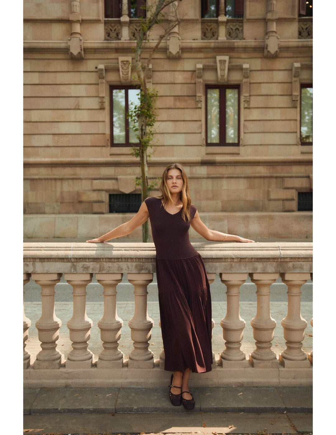 ROSHAN DRESS Dress MUS & BOMBON XS BROWN 