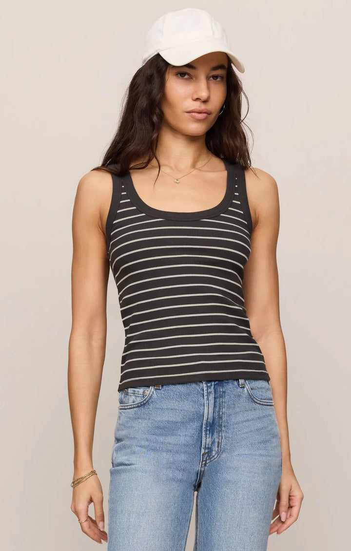 ROWE STRIPED SCOOP TANK Tank Z SUPPLY XS ASH BLACK 