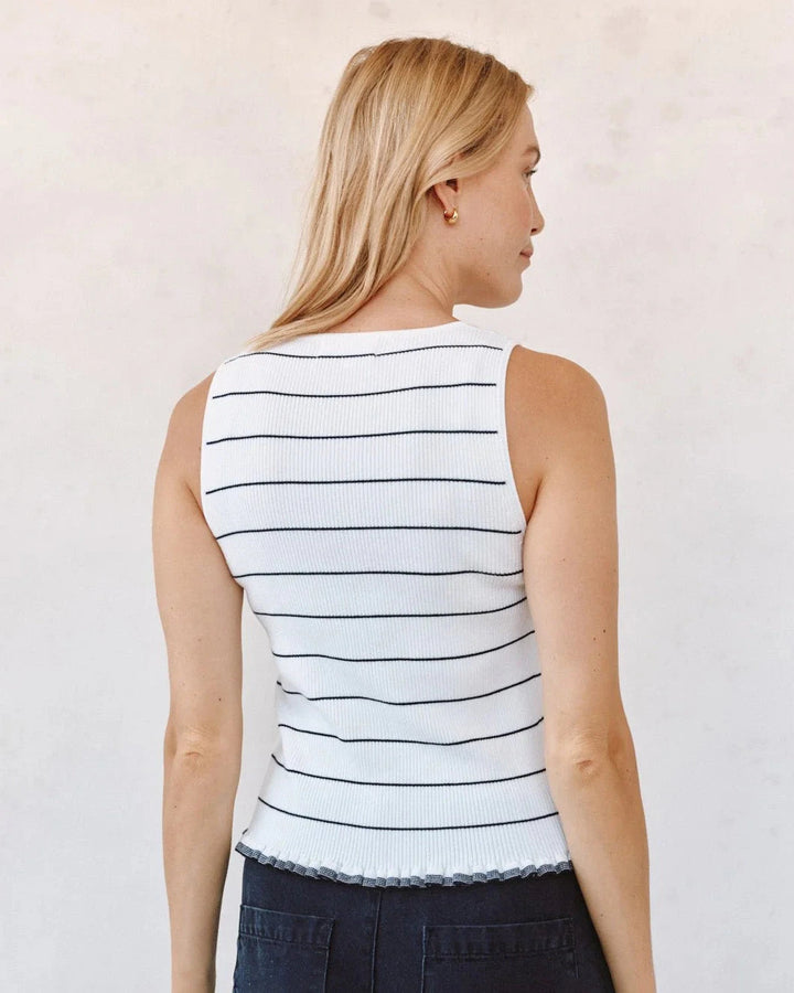 RUFFLE HEM KNITTED VEST TOP BELLA DAHL 