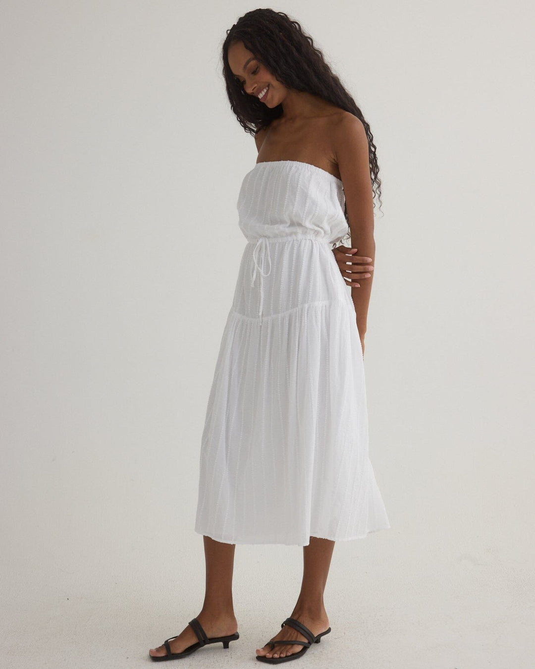 RUFFLE HEM MIDI DRESS Dress BELLA DAHL 