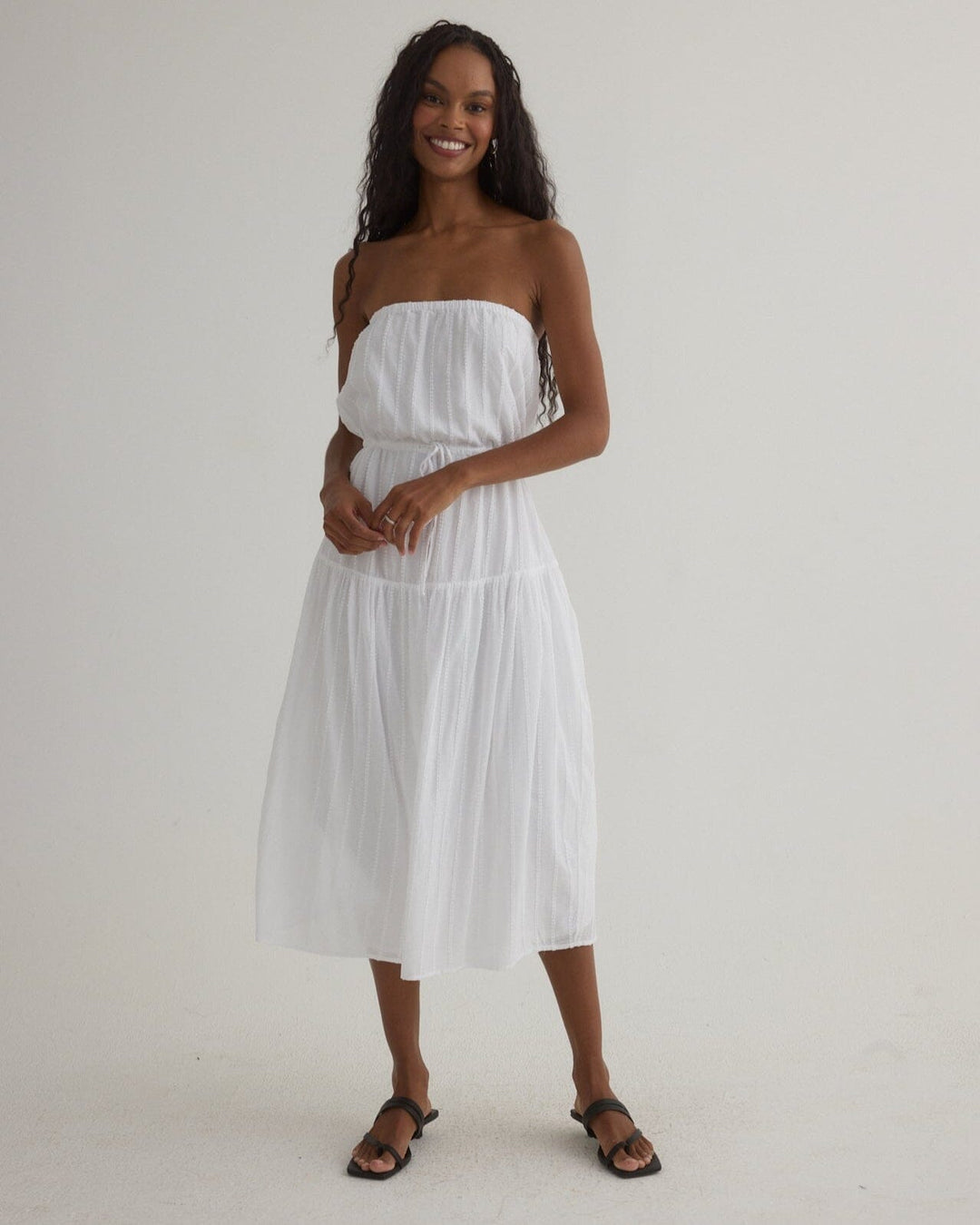 RUFFLE HEM MIDI DRESS Dress BELLA DAHL 