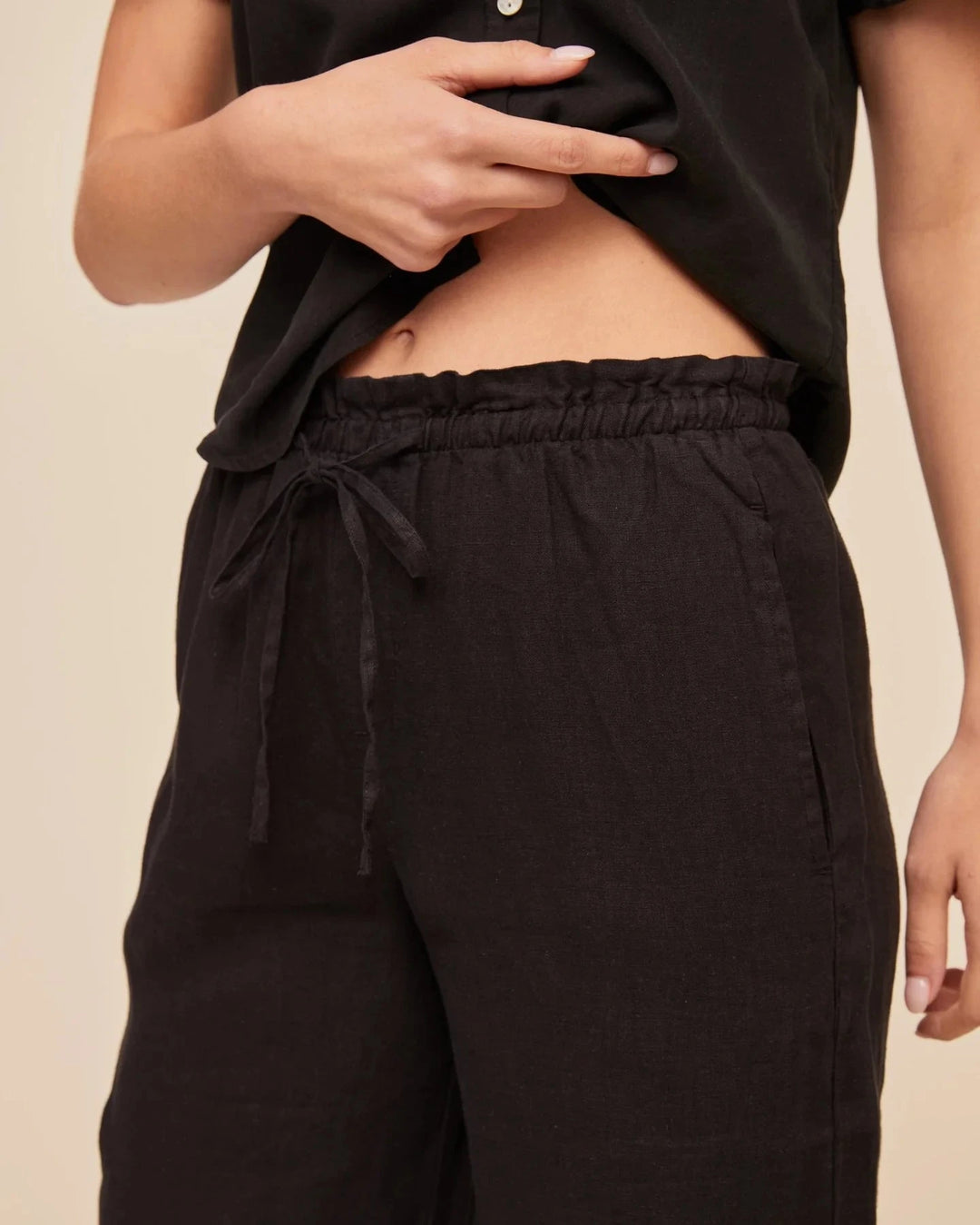 RUFFLE WAIST WIDE LEG PANT Pants BELLA DAHL 