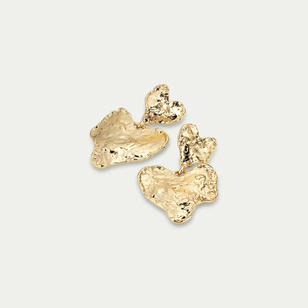 RYAN DOUBLE EARRINGS Jewelry PILGRIM GOLD PLATED 