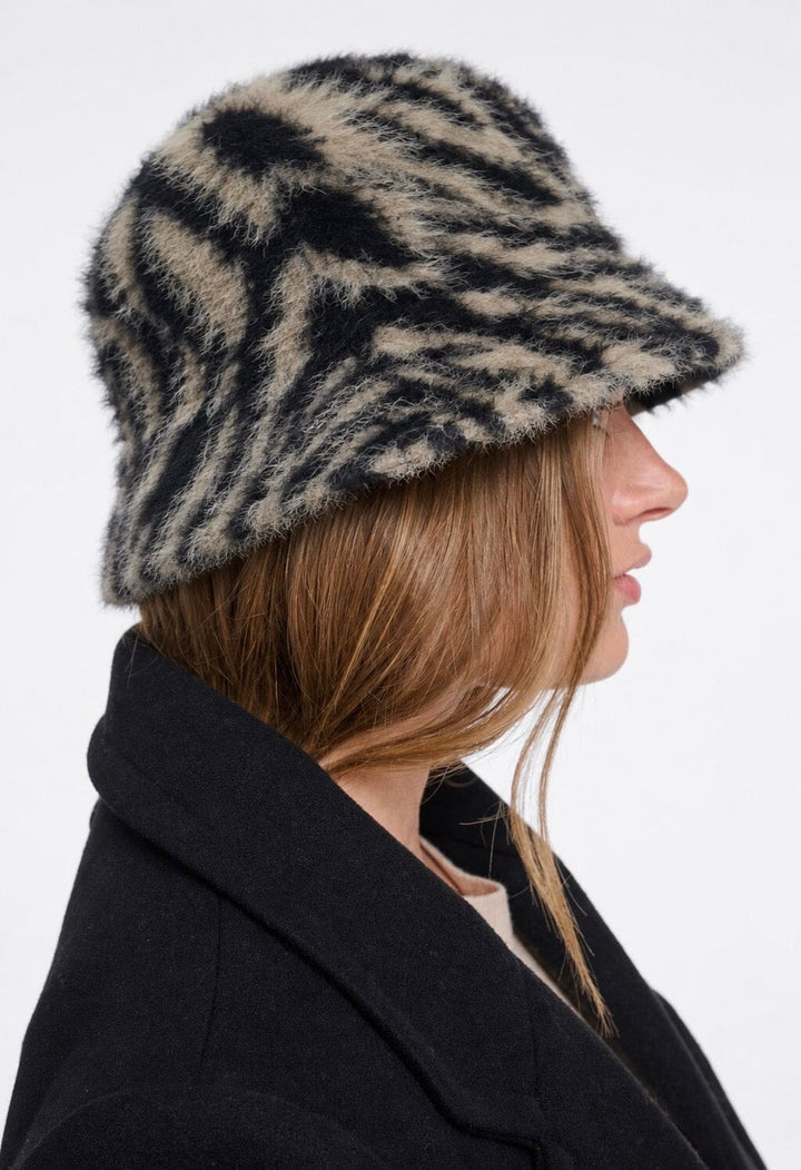 SABEAU HAT hat RINO &amp; PELLE O/S MOCHA BLACK ZEBRA 