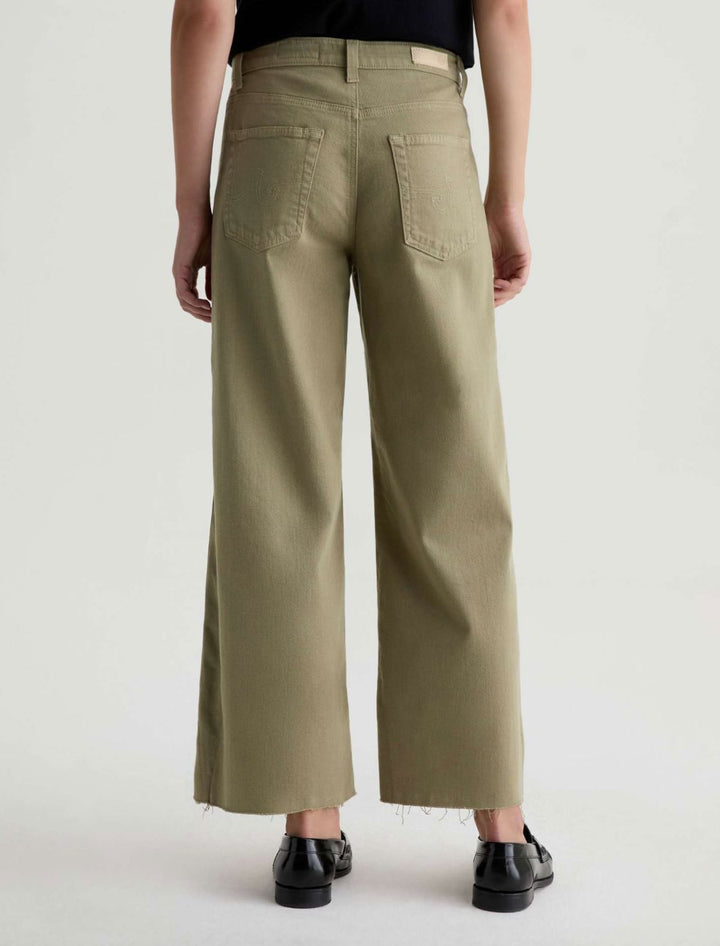 SAIGE WIDE LEG CROP - DUSTY SAGE DENIM AG 