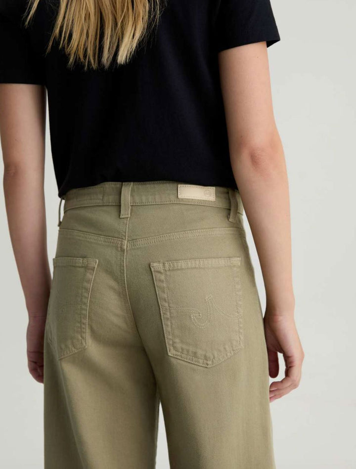 SAIGE WIDE LEG CROP - DUSTY SAGE DENIM AG 