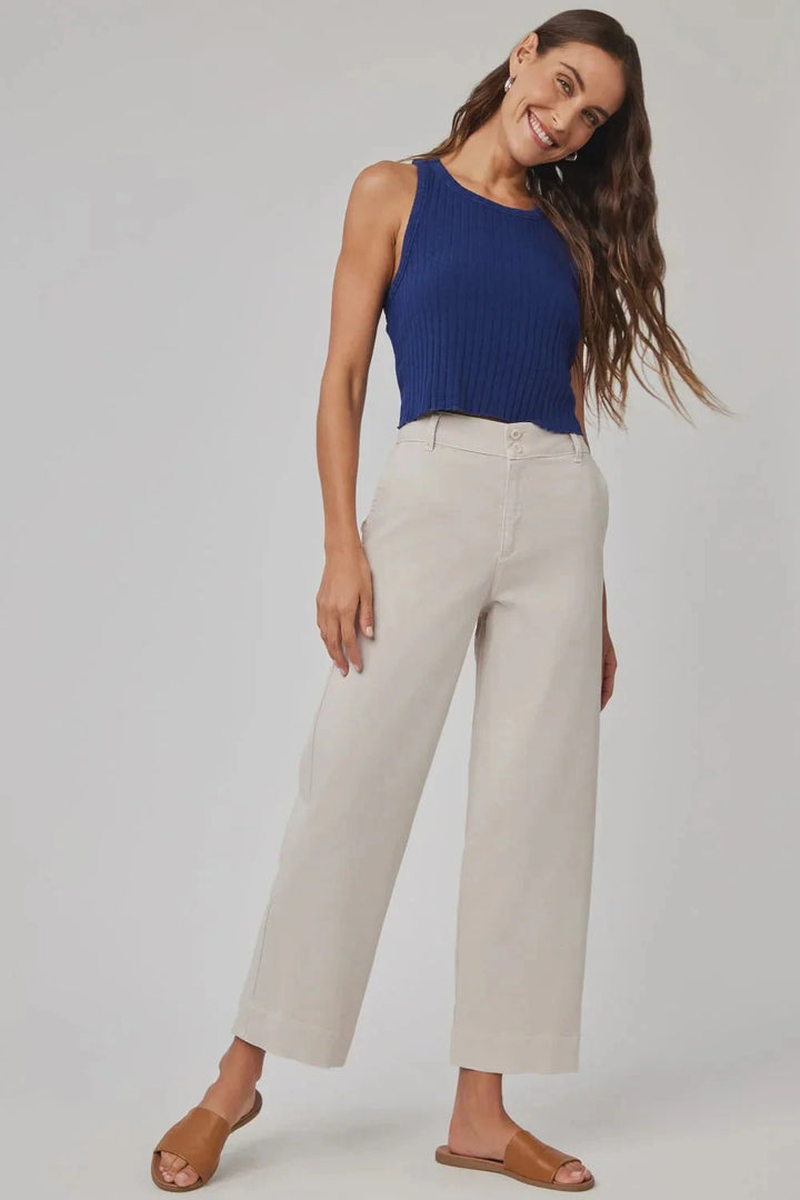 SAIGE WIDE LEG CROP Pants BELLA DAHL 25 COASTAL STONE 