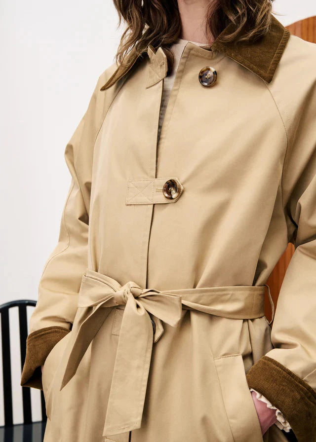 SAND TRENCH COAT JACKET FRNCH 