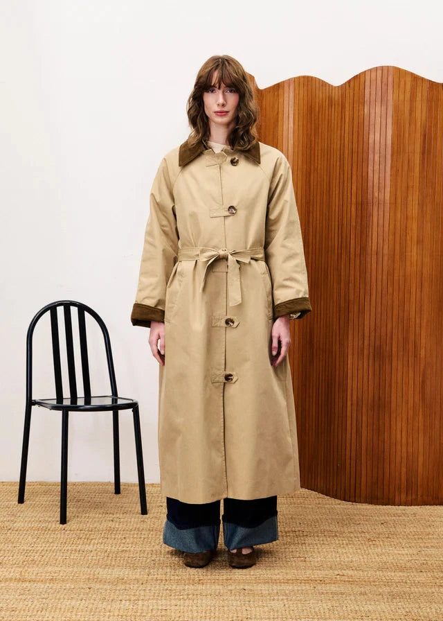 SAND TRENCH COAT JACKET FRNCH 