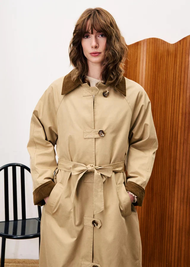 SAND TRENCH COAT JACKET FRNCH 