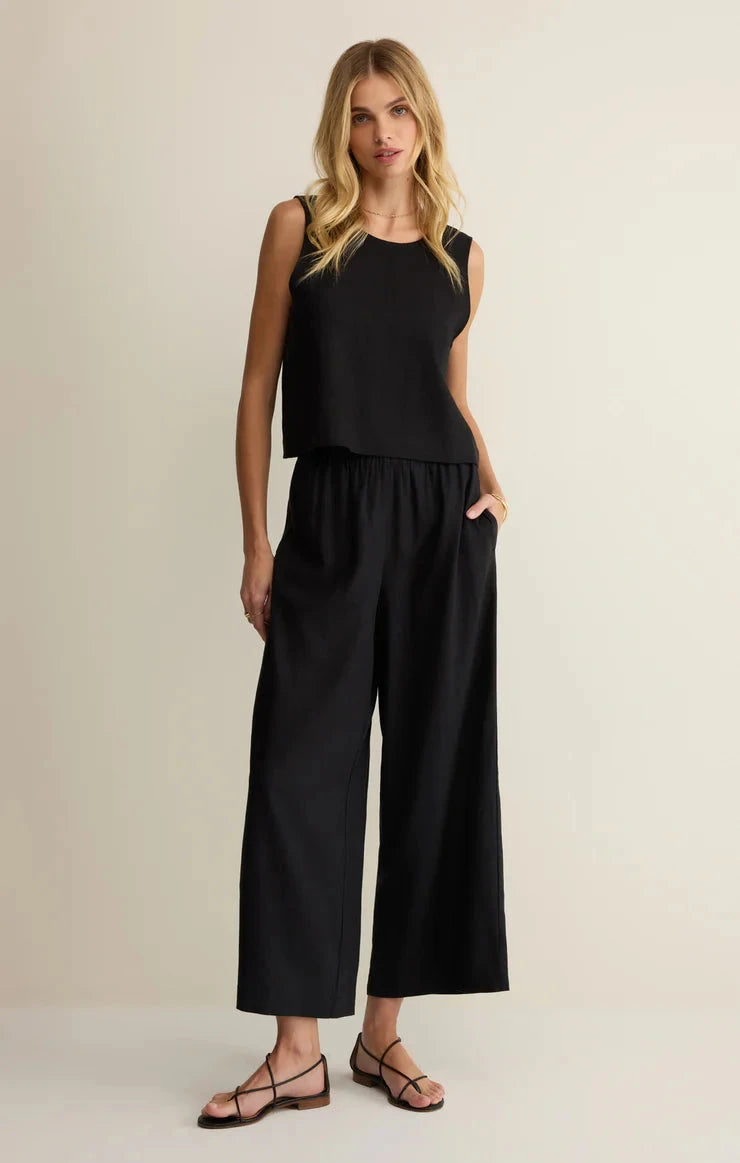 SCOUT LINEN PANT Pants Z SUPPLY XS BLACK 