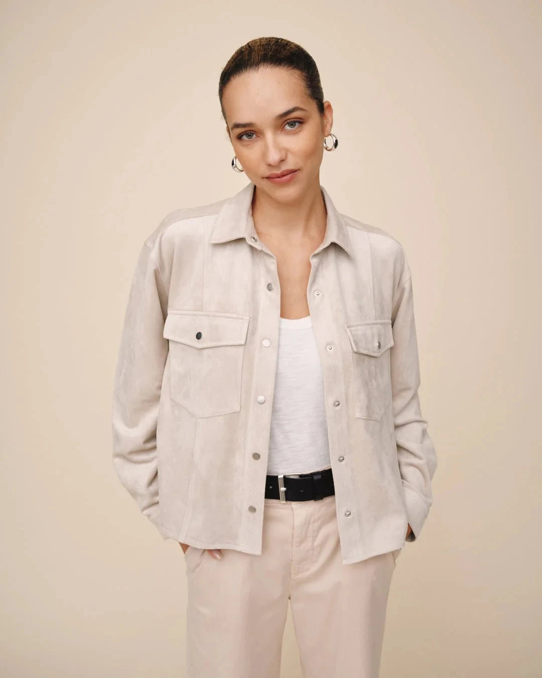 SEAMED POCKET SHACKET JACKET BELLA DAHL 