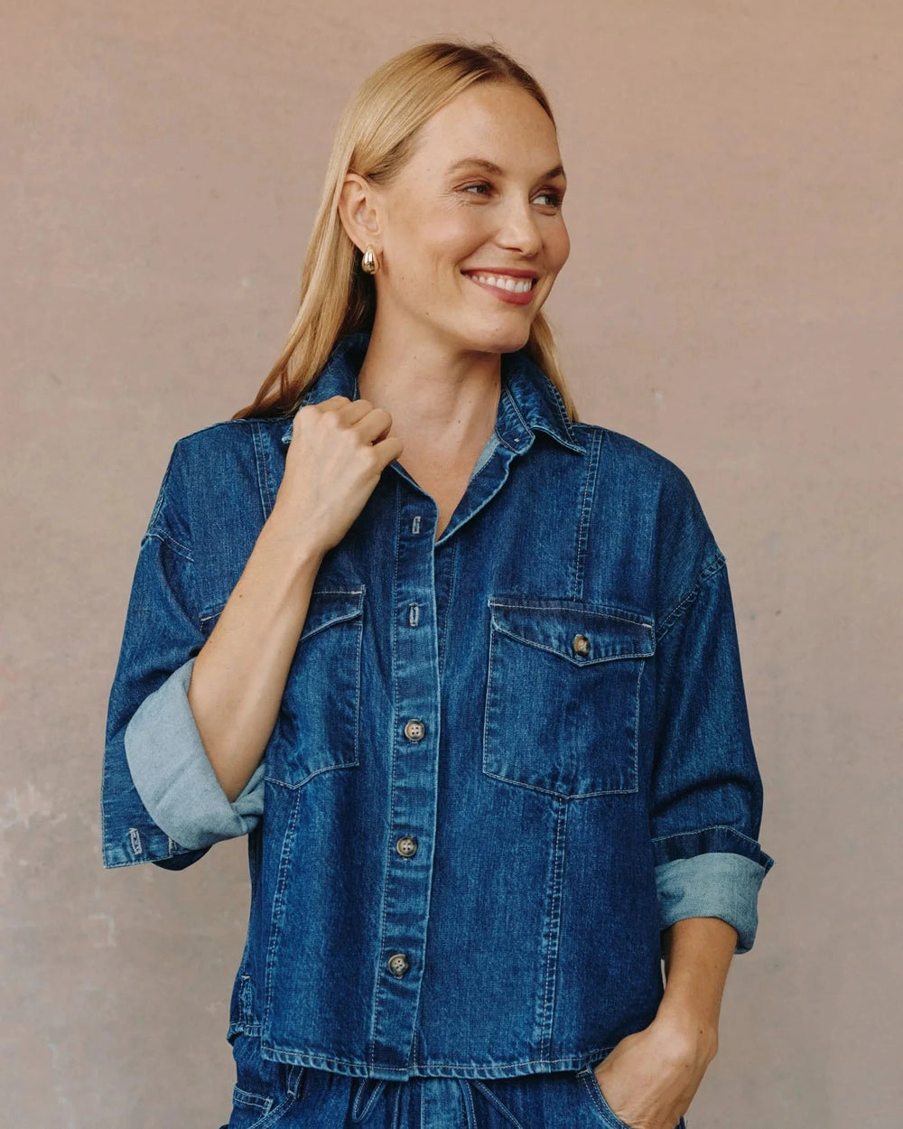 SEAMED POCKET SHACKET Jacket BELLA DAHL 