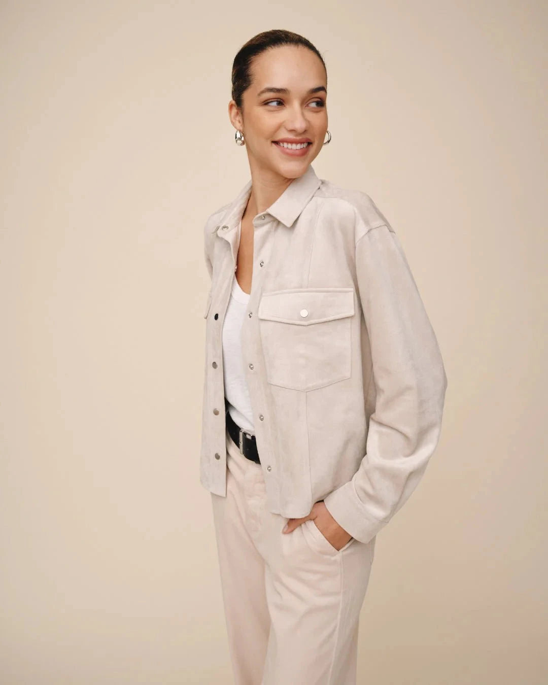 SEAMED POCKET SHACKET JACKET BELLA DAHL 