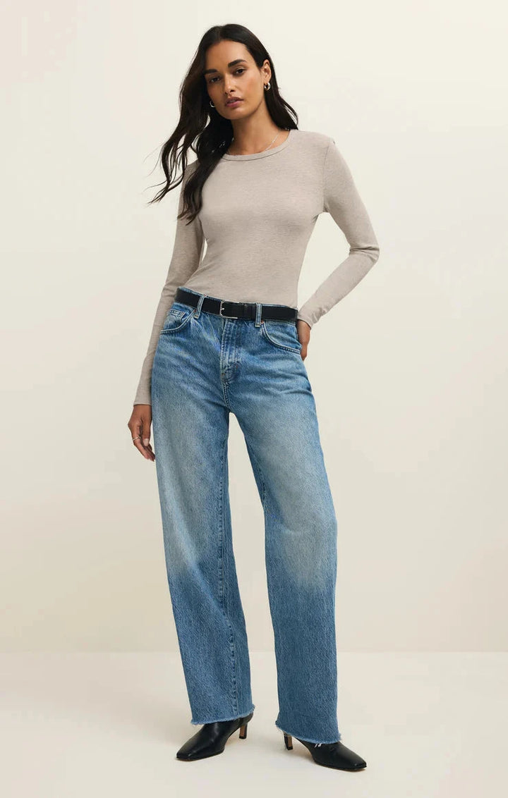 SECOND SKIN LONG SLEEVE TOP TOP Z SUPPLY 