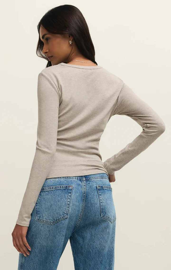 SECOND SKIN LONG SLEEVE TOP TOP Z SUPPLY 