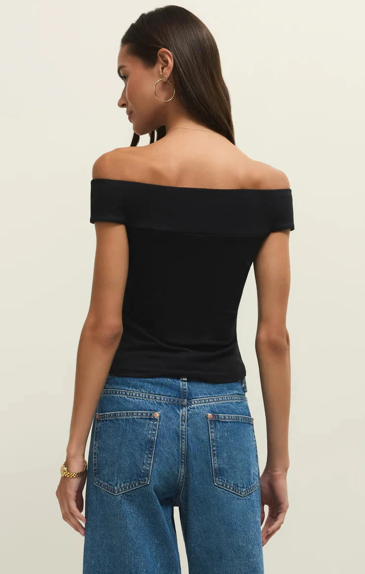 SECOND SKIN OFF SHOULDER TOP TOP Z SUPPLY 