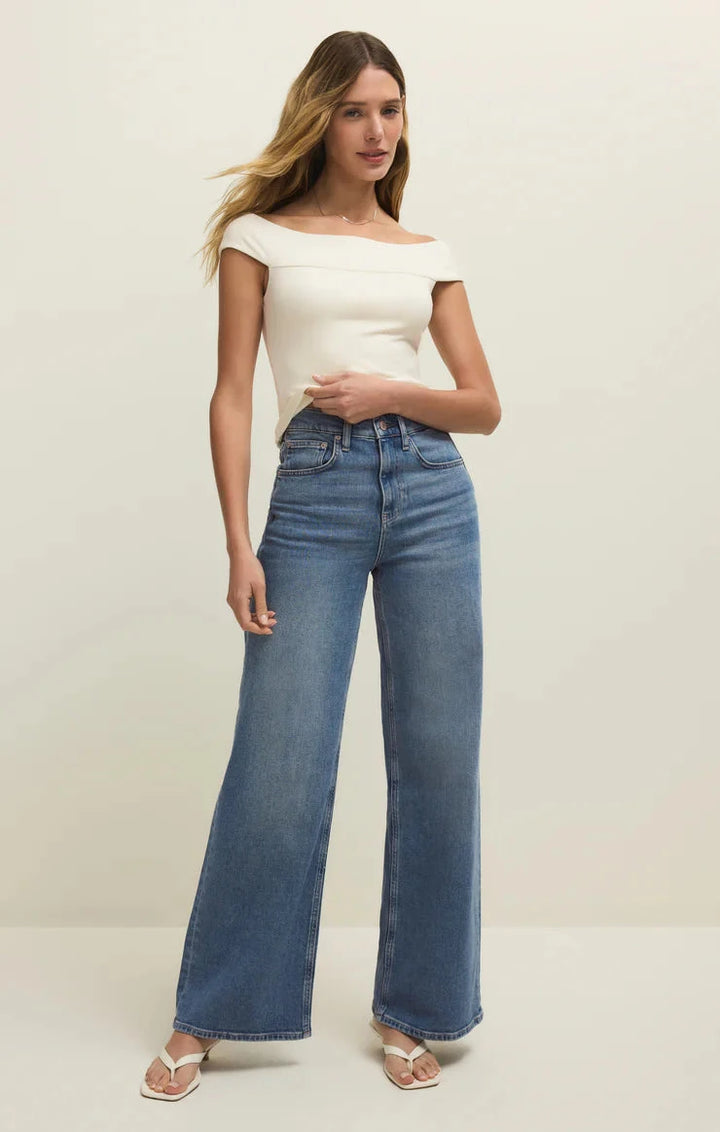 SECOND SKIN OFF SHOULDER TOP TOP Z SUPPLY 