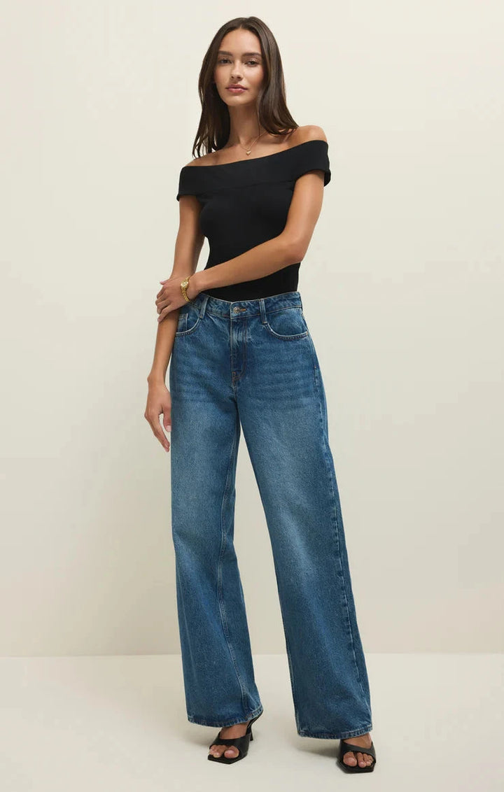 SECOND SKIN OFF SHOULDER TOP TOP Z SUPPLY 