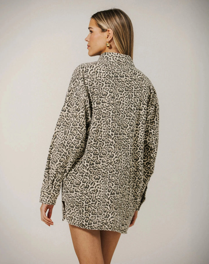 SHANIA LEOPARD JACKET JACKET BRUNETTE THE LABEL 