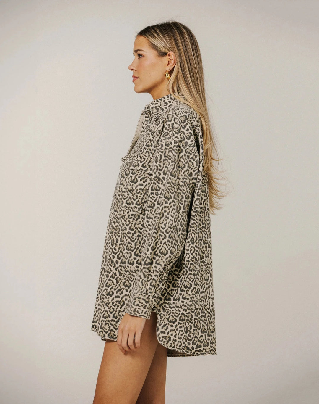 SHANIA LEOPARD JACKET JACKET BRUNETTE THE LABEL 