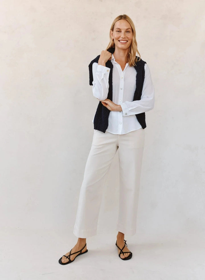 SHIRT TAIL BUTTON DOWN TOP BELLA DAHL 