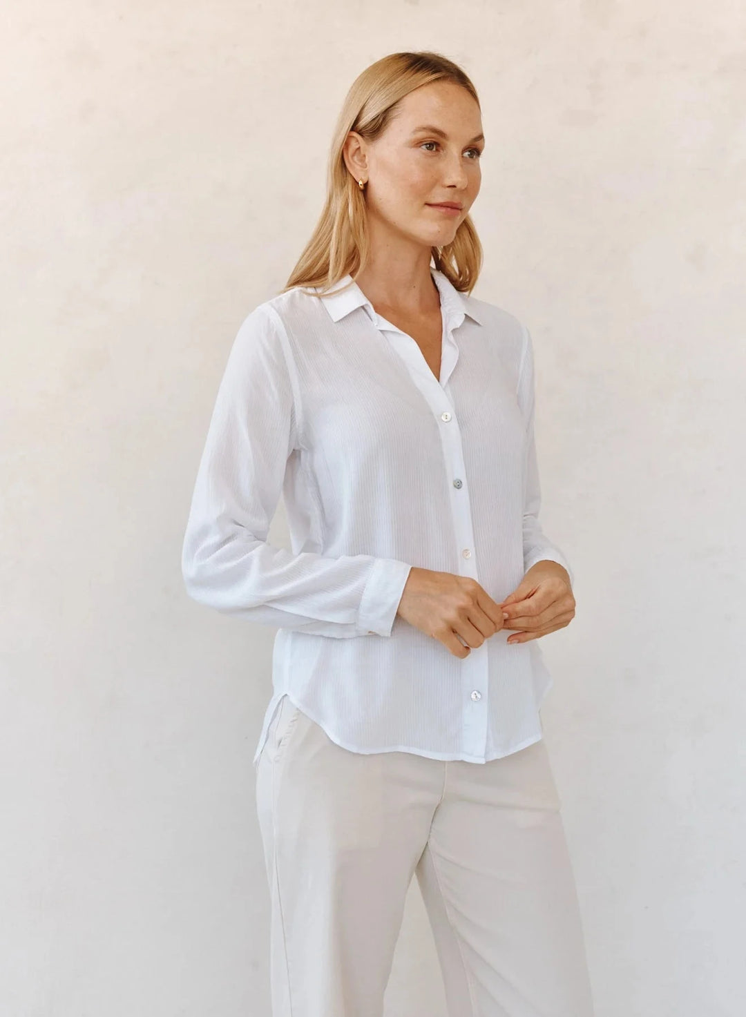 SHIRT TAIL BUTTON DOWN TOP BELLA DAHL 
