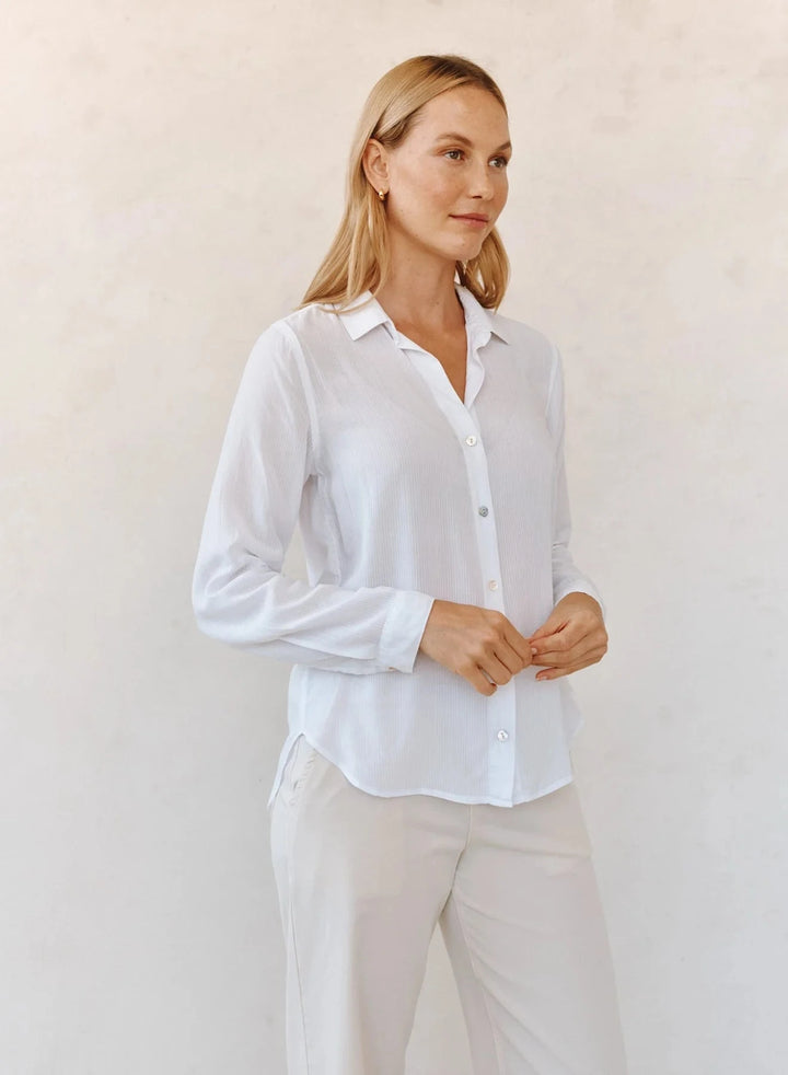 SHIRT TAIL BUTTON DOWN TOP BELLA DAHL 