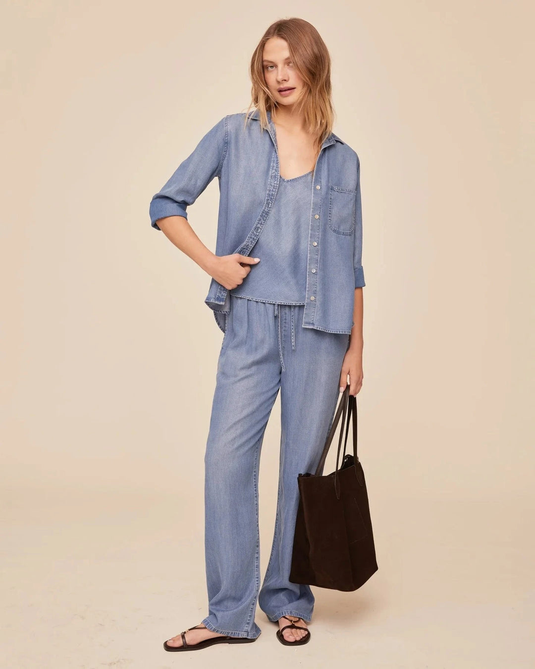 SHIRT TAIL BUTTON DOWN TOP BELLA DAHL 