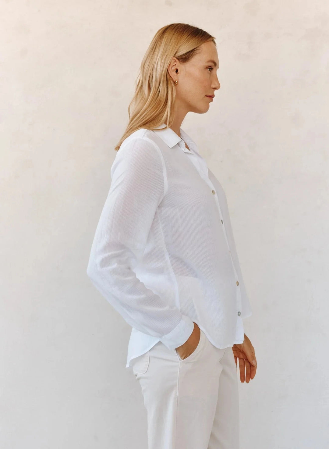 SHIRT TAIL BUTTON DOWN TOP BELLA DAHL 