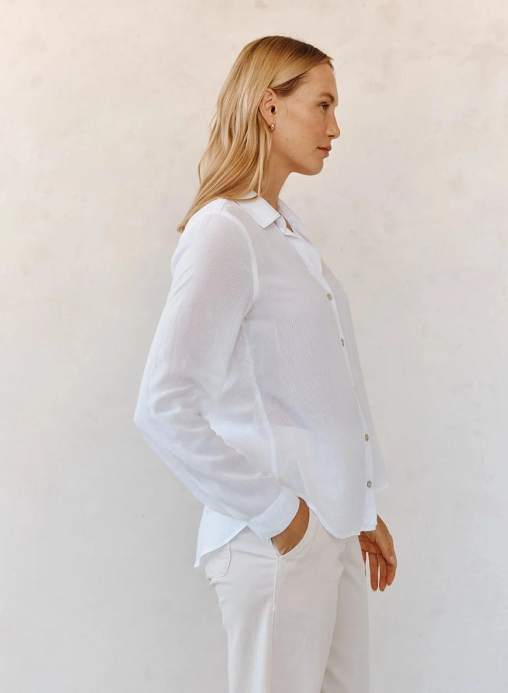 SHIRT TAIL BUTTON DOWN TOP BELLA DAHL 