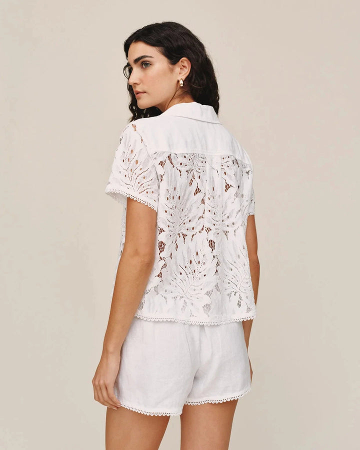 SHORT SLEEVE BUTTON DOWN TOP BELLA DAHL 