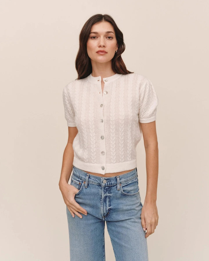 SHORT SLEEVE CARDIGAN TOP BELLA DAHL 