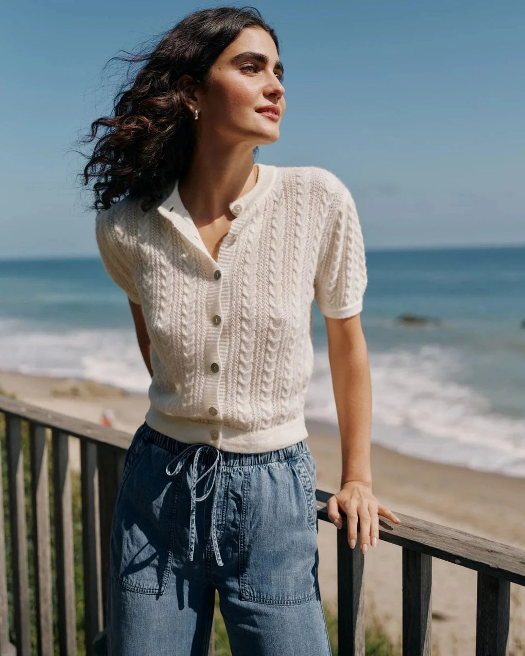 SHORT SLEEVE CARDIGAN TOP BELLA DAHL 