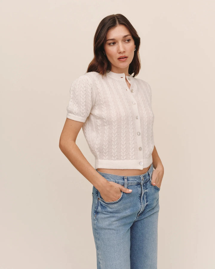SHORT SLEEVE CARDIGAN TOP BELLA DAHL 