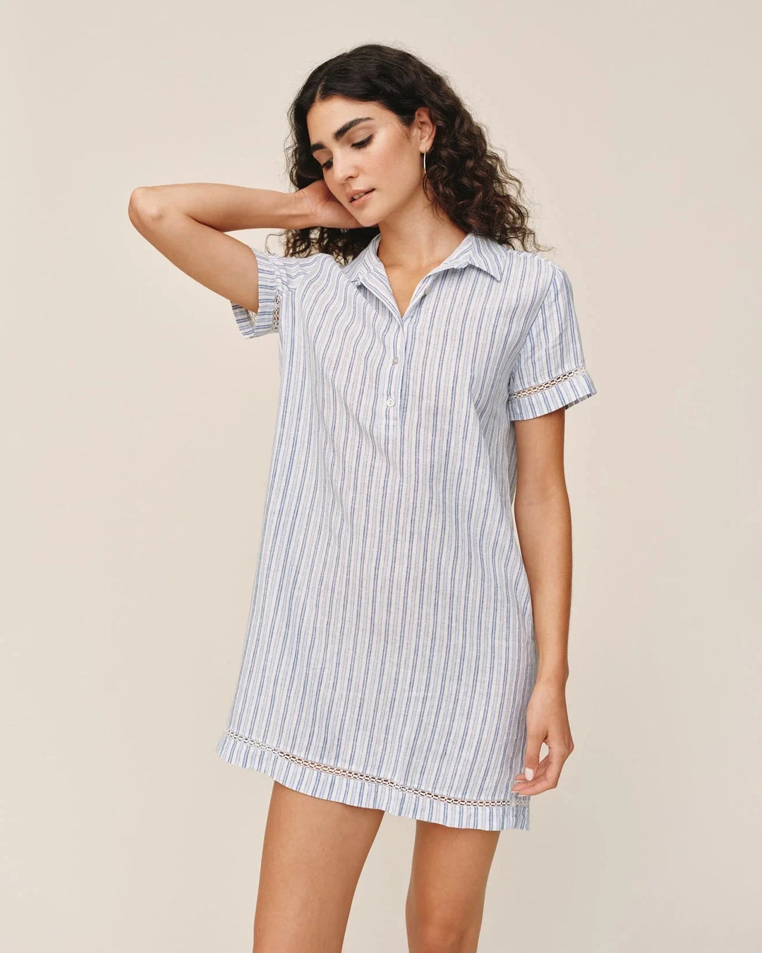 SHORT SLEEVE PULLOVER SHIRT DRESS Dress BELLA DAHL 