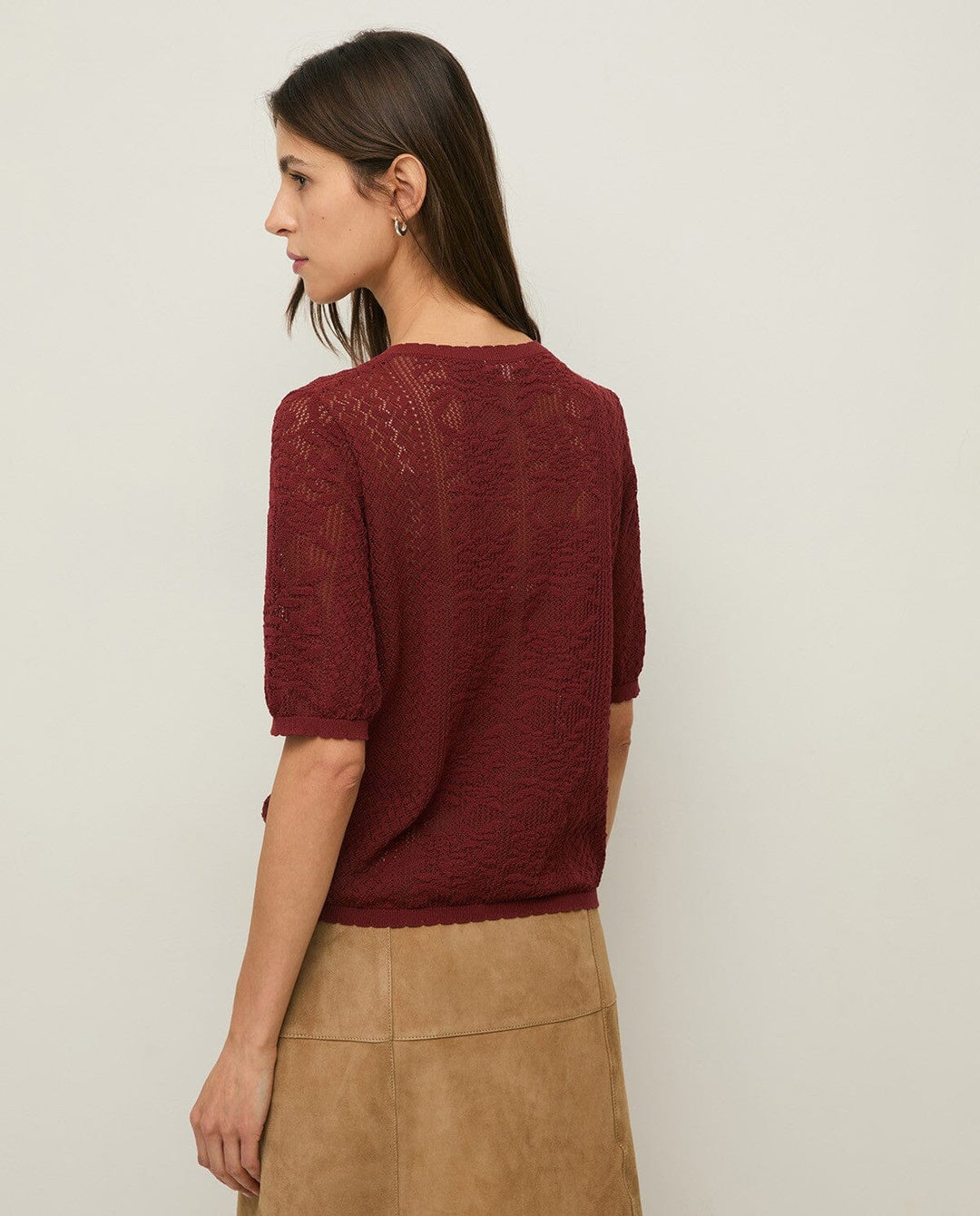 SHORT SLEEVE ROUND NECK CARDIGAN Cardigan YERSE 