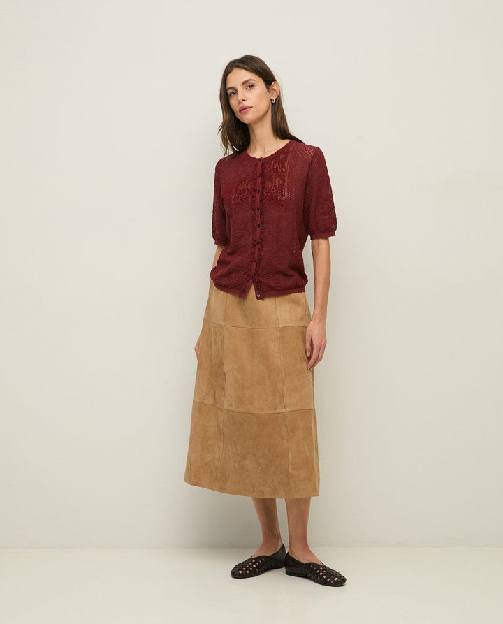 SHORT SLEEVE ROUND NECK CARDIGAN Cardigan YERSE 