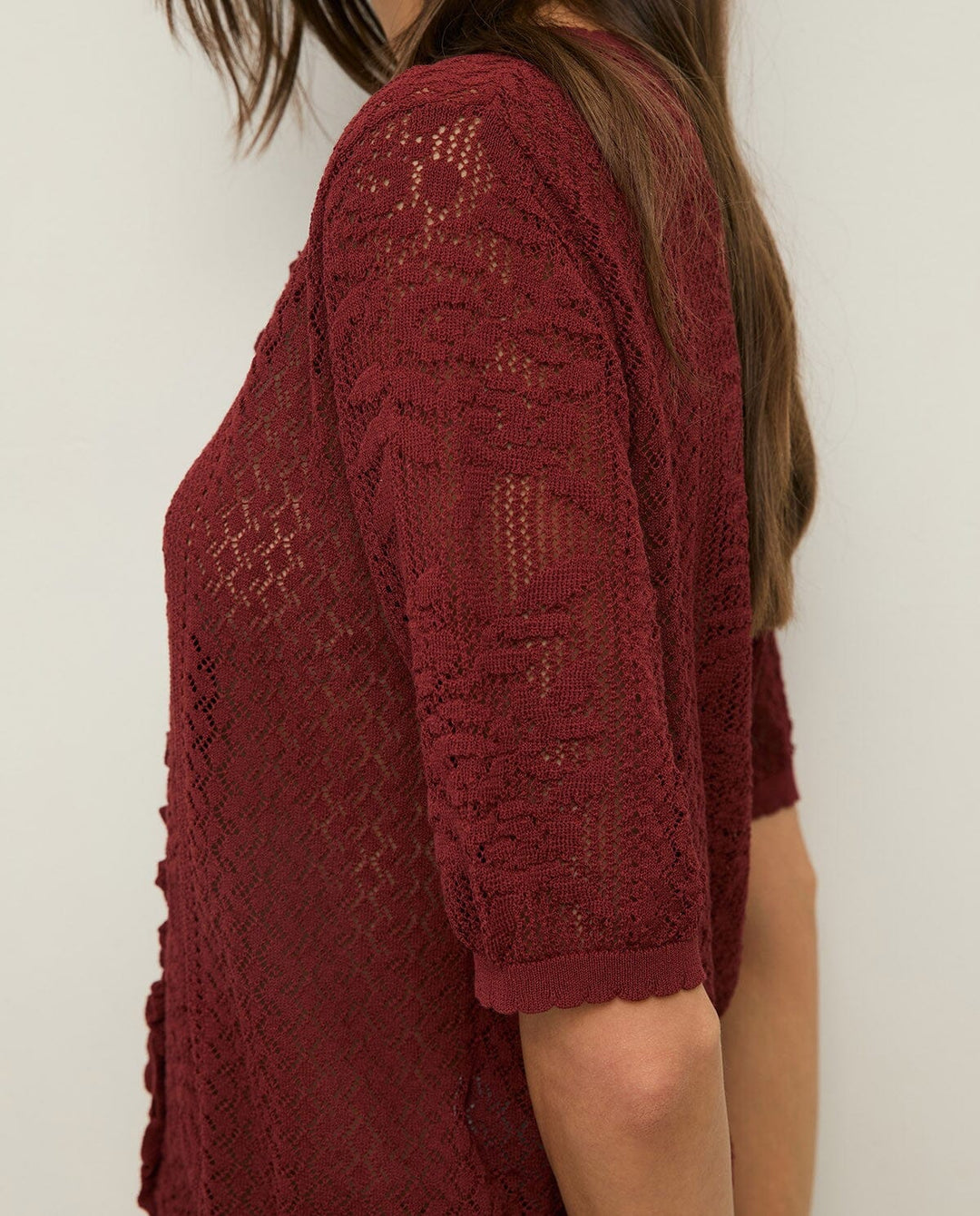 SHORT SLEEVE ROUND NECK CARDIGAN Cardigan YERSE 