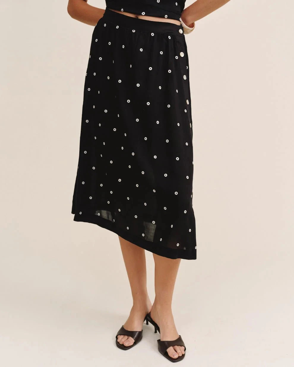 SIDE BUTTON SKIRT SKIRT BELLA DAHL 
