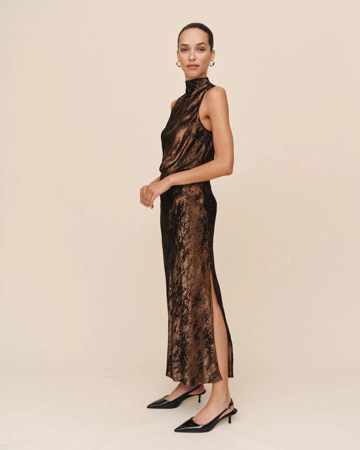 SIDE SLIT BIAS MAXI SKIRT SKIRT BELLA DAHL 