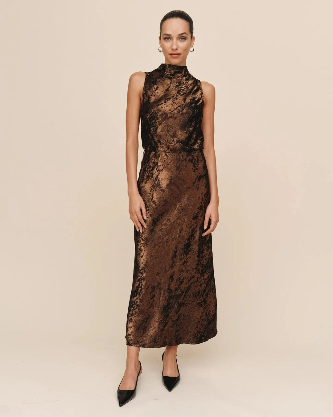 SIDE SLIT BIAS MAXI SKIRT SKIRT BELLA DAHL 