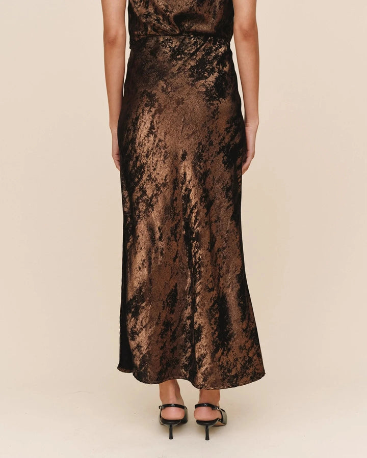 SIDE SLIT BIAS MAXI SKIRT SKIRT BELLA DAHL 