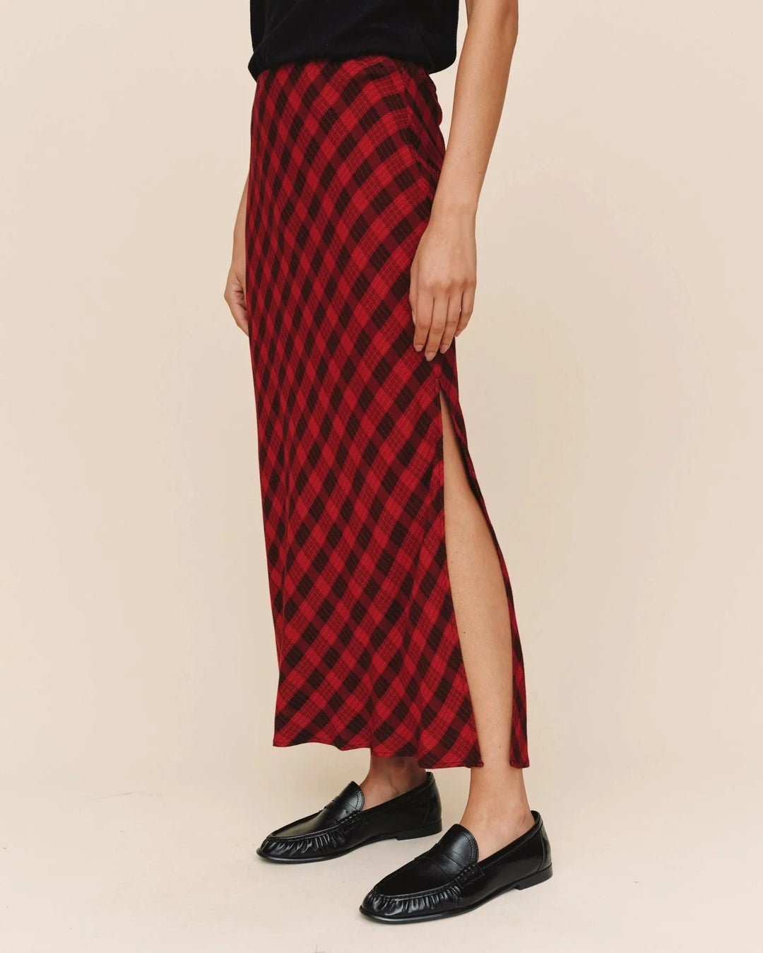 SIDE SLIT BIAS MAXI SKIRT SKIRT BELLA DAHL 