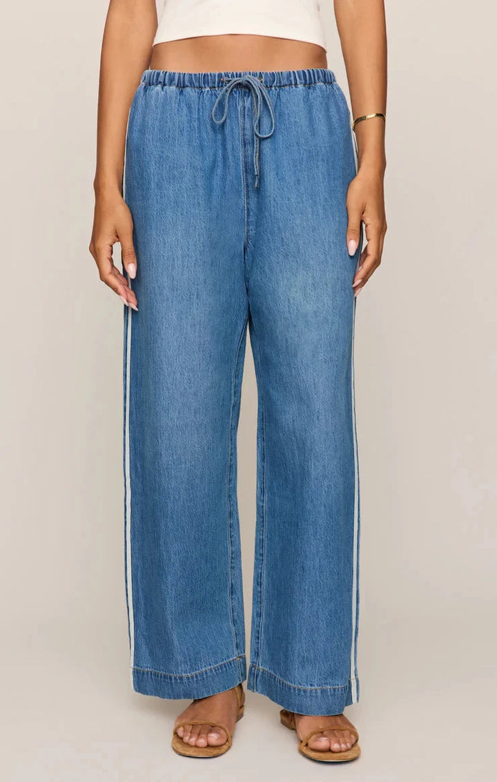 SIDELINES DENIM TRACK PANT Pants Z SUPPLY 