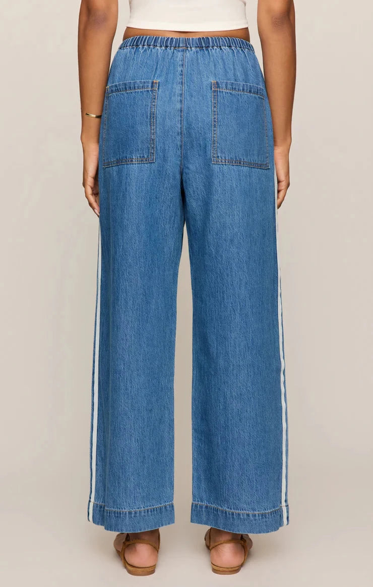 SIDELINES DENIM TRACK PANT Pants Z SUPPLY 