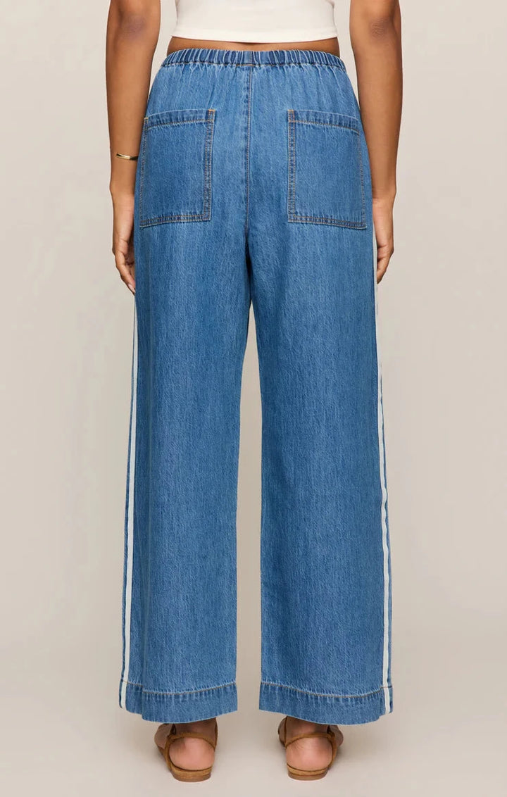 SIDELINES DENIM TRACK PANT Pants Z SUPPLY 