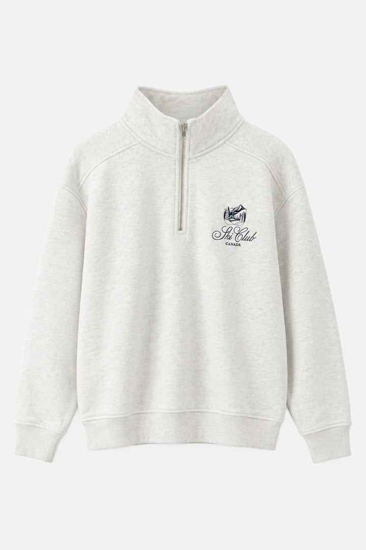 SKI CLUB ZIP SWEATER BLACK &amp; LIBERTY 