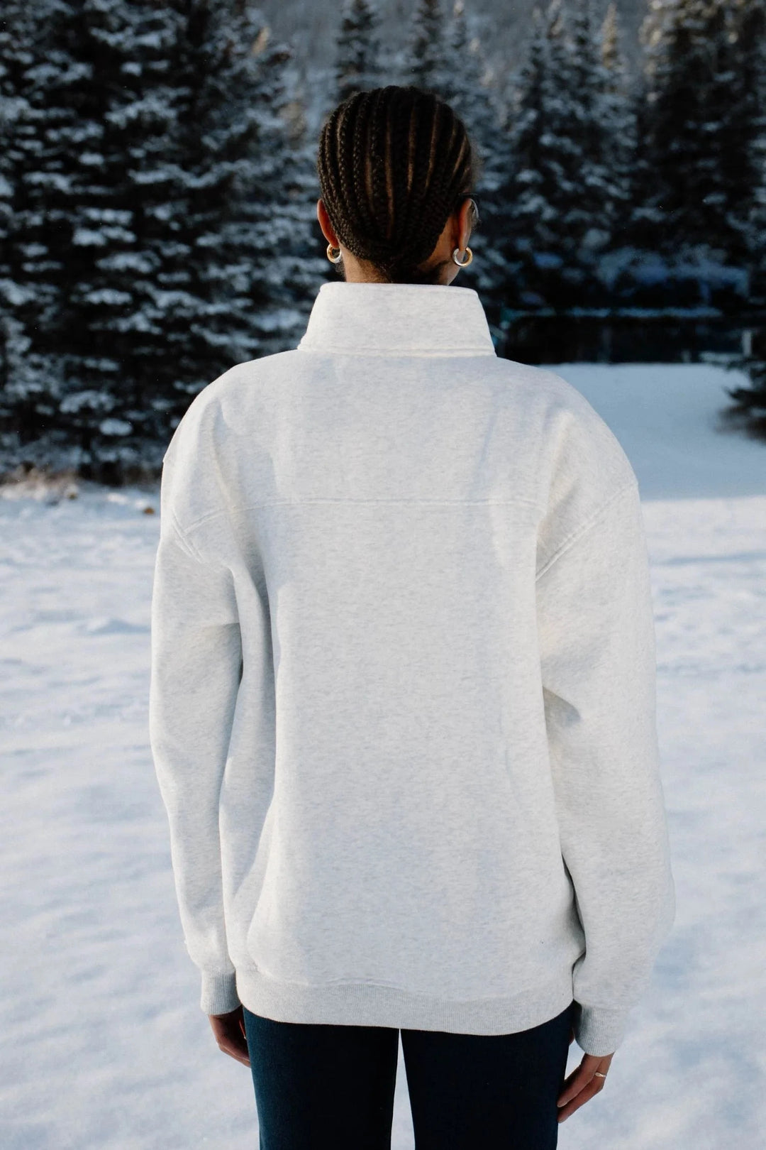 SKI CLUB ZIP SWEATER BLACK &amp; LIBERTY 